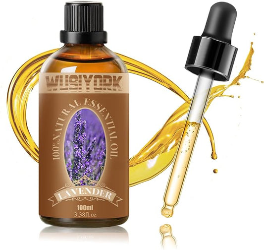 Lavender Essential Oil 100ML - 100% Pure and Natural Therapeutic Grade Oils for Aromatherapy Diffuser - 3.4 Fl Oz/Lavender