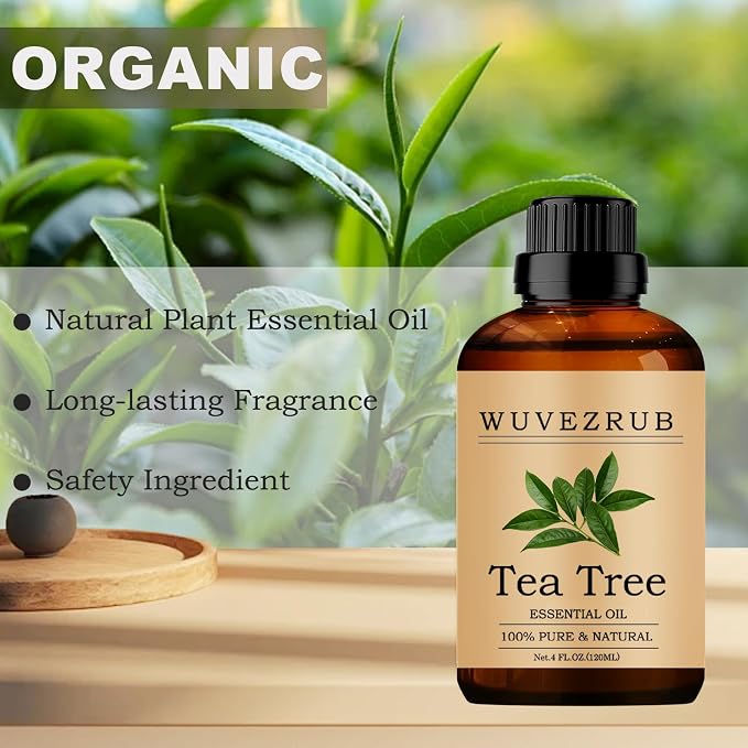 Tea Tree Essential Oil, 120ML 100% Pure and Natural for Aromatherapy Diffuser - 4 Fl Oz