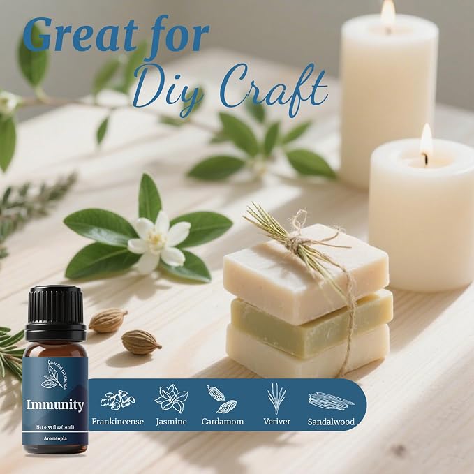 Essential Oil Blends for Diffusers, 6x10ml Well-Being Gift Kit | IFRA Certified, for Diffuser, Candle, Soap Making