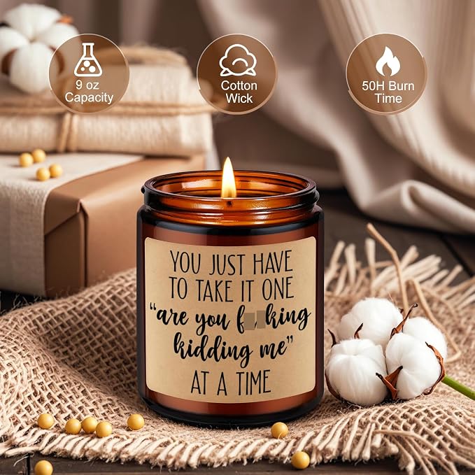 LEADO Candles, Boss Lady, Coworker Gifts for Women, Men - Cool Ideas, Funny Mothers Day Gifts for Coworkers, Best Friend, Mom, Employee - Sarcastic, Work, Birthday Ideas for Boss, Female, Male, Woman
