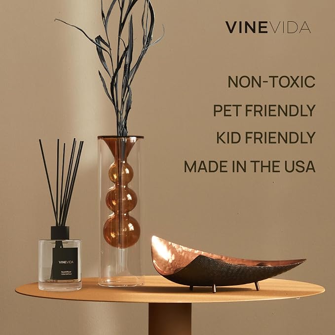 VINEVIDA Prime Reed Diffuser for Home & Bathroom | Long-Lasting Scent Sticks Set | Oil Stick Diffuser | Bathroom Scent - Room Fragrance No. 1302 - Inspired by: Rose 1