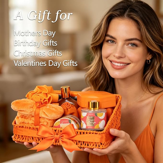 Gifts for Women, Birthday Gift - 23-Piece Spa Gift Basket for Women, Gift Basket for Mom, Bath and Body Gifts, Bath Gift Set | Spa Gift Baskets for Mothers Day, Christmas, Valentines Day Gift