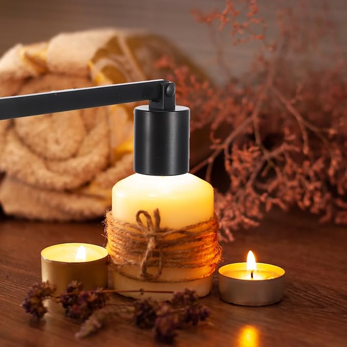 Candle Snuffer, Candle Snuffer with Long Handle, Stainless Steel Flame Snuffers for Putting Out Wick Flame Safely, Candles Extinguisher Tool