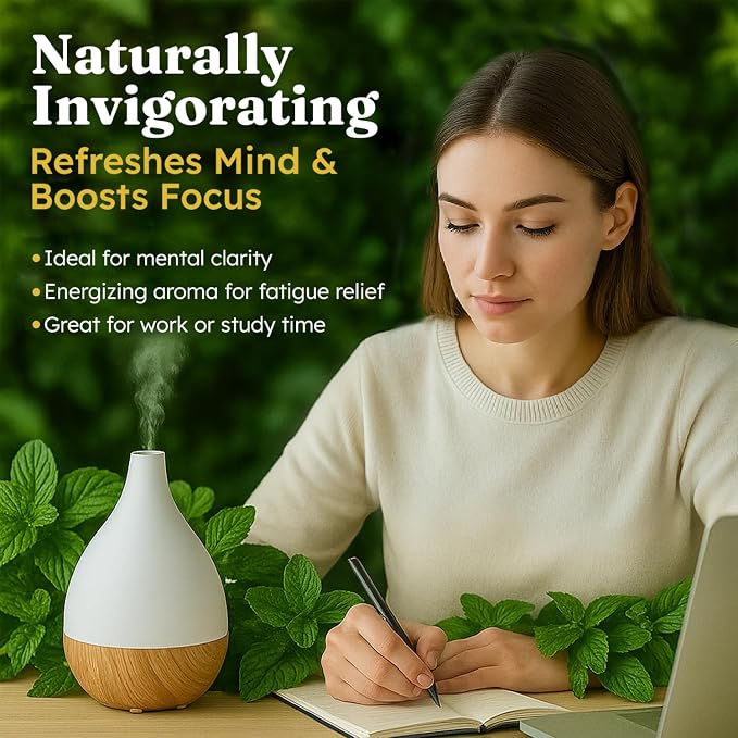 Steam Distilled Peppermint Essential Oil - Premium Hair Growth Oil for Scalp Stimulation & Refreshing Aroma - Essential Oil Supports Healthy Hair, Skin & Mental Clarity - 4oz