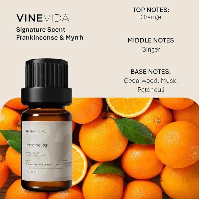 VINEVIDA [0.33oz] Scent No.32 Fragrance Oil for Candle and Soap Making - Natural Candle Scents - Made in USA