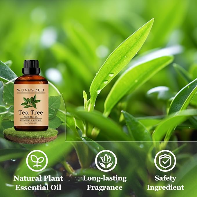 Tea Tree Essential Oils 120ML, Pure Tea Tree Essential Oil for Aromatherapy Diffuser - 4 Fl Oz