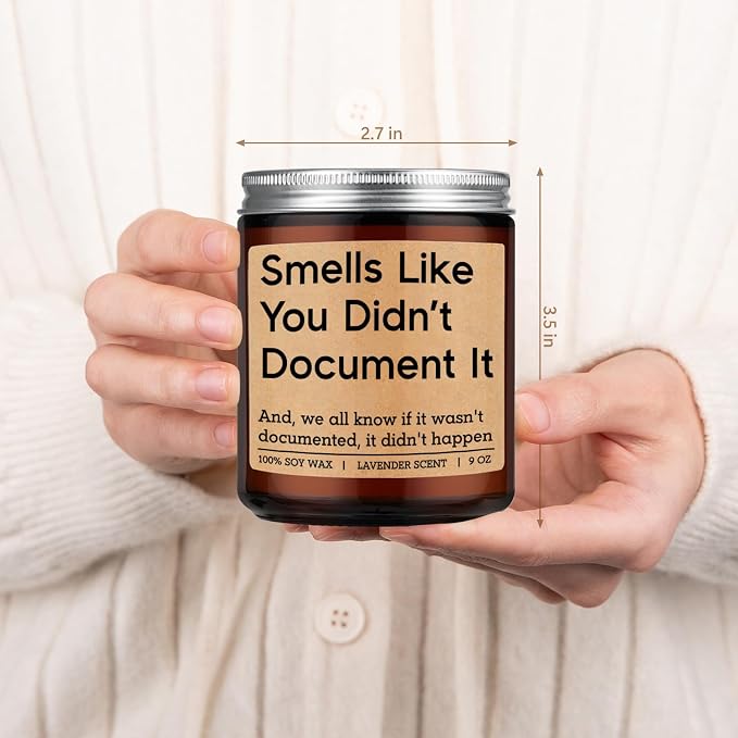 LEADO Candle, Human Resources Gifts - Funny Fathers Day, Birthday, Work Gifts for Boss, Coworker, Manager, Nurse, Assistant, Principal, Supervisor, Social Worker - HR Office Decor for Women, Men, Lady