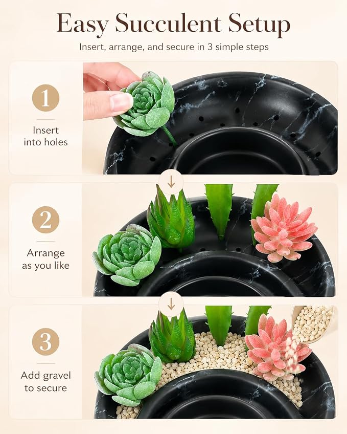 4-in-1 Ceramic Wax Warmer, Electric Scented Wax Melter with Hot Plate, 7-Color LED Candle Warmer Lamp, Aromatherapy Oil Diffuser & Succulent Marble Decor, for Yoga Room Home Office, Gift for Women