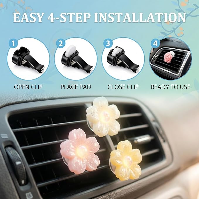100 PCS Car Air Freshener Refill Felt Pads White Unscented Essential Oil Perfumes Refill Pads Car Air Fresheners Clip Cars Diffuser Airs Fresheners Replacement Pad for Custom Fragrance Cars Use(17 mm)