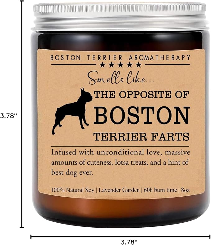 Boston Terrier Candle, Boston Terrier Funny Dog Gift, Boston Terrier Mom, Boston Terrier Dog Candle, Birthday Gift, Boston Terrier Owner Gift, Dog Lovers Gift, Boston Terrier Parents Day Gift