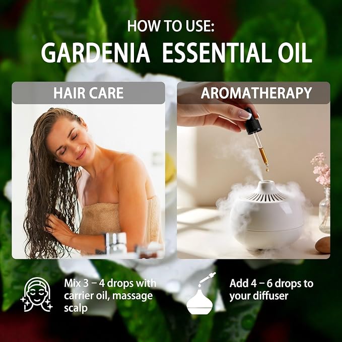 Gardenia Essential Oil - Gardenia Fragrance Oil for Diffuser, Massage, Humidifier, DIY Candle, Soap Making, Home, Bath, Yoga - 4 fl oz (120ml) - ZODION Essential Oils