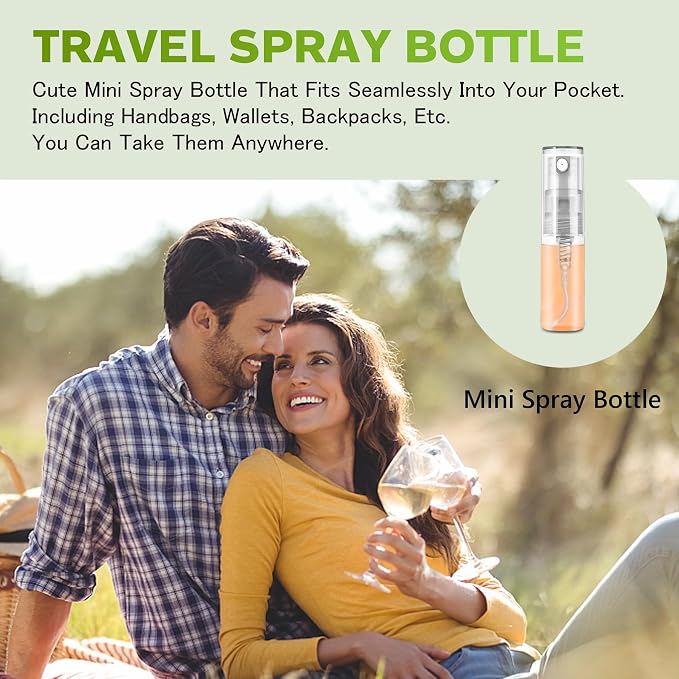 Mini Spray Bottle 3ml, Refillable Glass Spray Bottle, Glass Bottle Atomizer, Perfume Mouthwash Atomizer for Cleaning Refillable Container for Travel, Essential Oils, Perfume 60 Pcs, 3ml