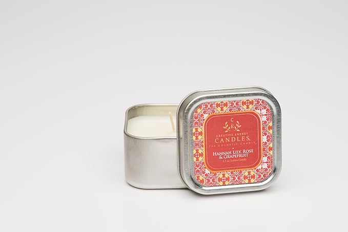 Lotion Candle - Hannah Lily Rose & Grapefruit (3.5 Ounce) | Scented Massage Candles for Self Care, Soy Wax Candle with Essential Oil Blends, Coconut Oil, and Vitamin E