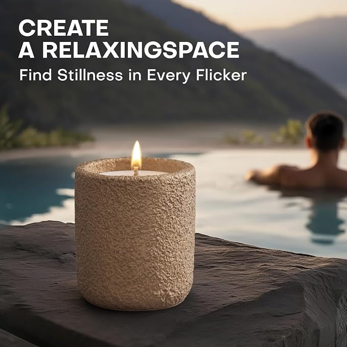Scented Candles for Home, Natural Soy Wax Candle Gift, Non-Toxic Cement Jar Candles, Luxury Aromatherapy for Stress Relief, Highly Scented, Gifts for Women and Men
