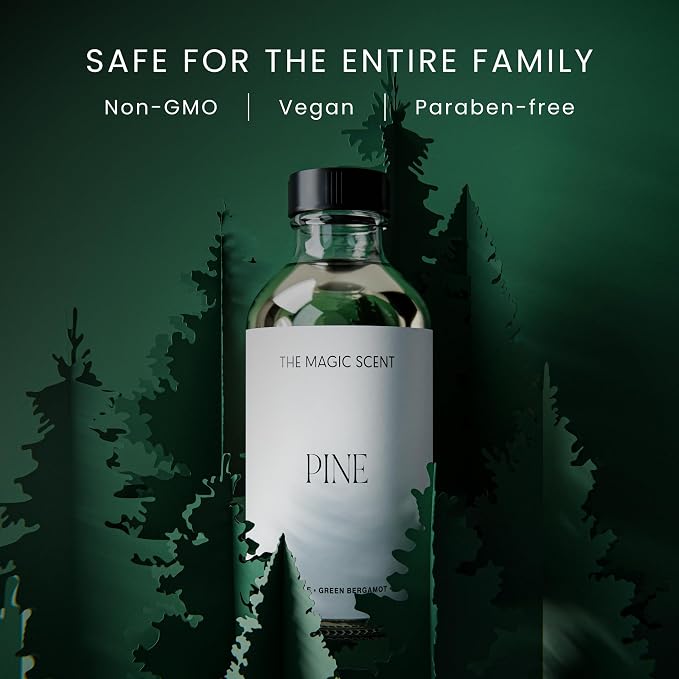 The Magic Scent Pine Aroma Oil - Diffuser Scent - Cold-Air & Ultrasonic Diffuser Oil - Pine Essential Aromatherapy - 8.5 fl oz, 250 mL