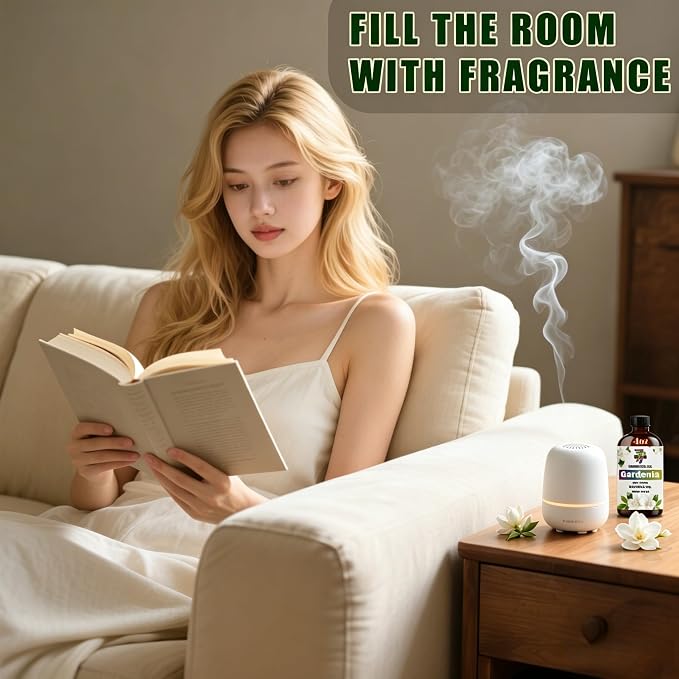 Gardenia Essential Oil, Natural Gardenia Fragrance Oil, 4 fl oz, for Diffuser, Humidifier, DIY Candle, Soap Making, Home Aroma, Gift - Gardenia Oil, GV77ZF Essential Oils