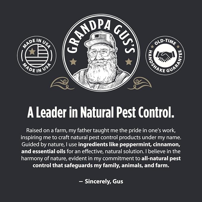 Grandpa Gus's Natural Mouse Repellent Pouches, Cinnamon/Peppermint Oils Repel Mice from Nesting in Home/Cabin/Boat/Car Storage/RV/Machinery/Shed (16 Pouches)
