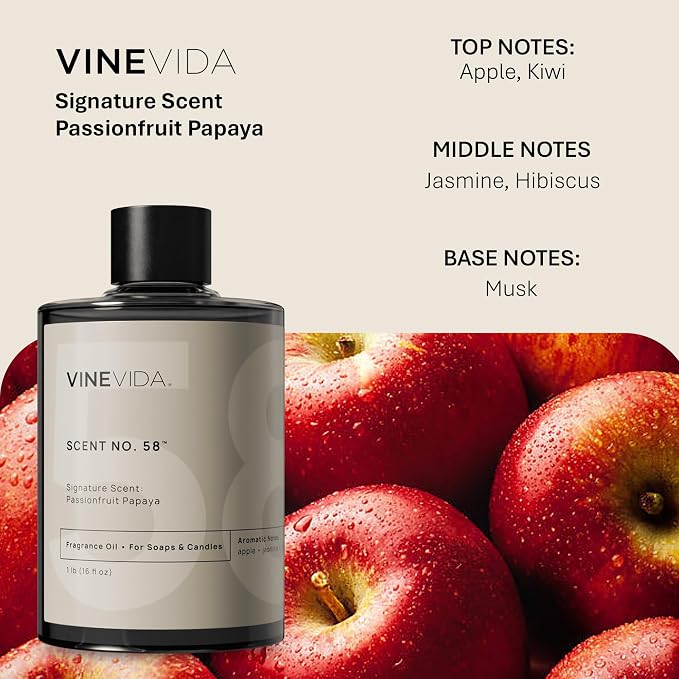 VINEVIDA [16oz] Passionfruit Papaya Fragrance Oil for Candle Making and Soap Making - Premium Candle Scents for Soy Candles