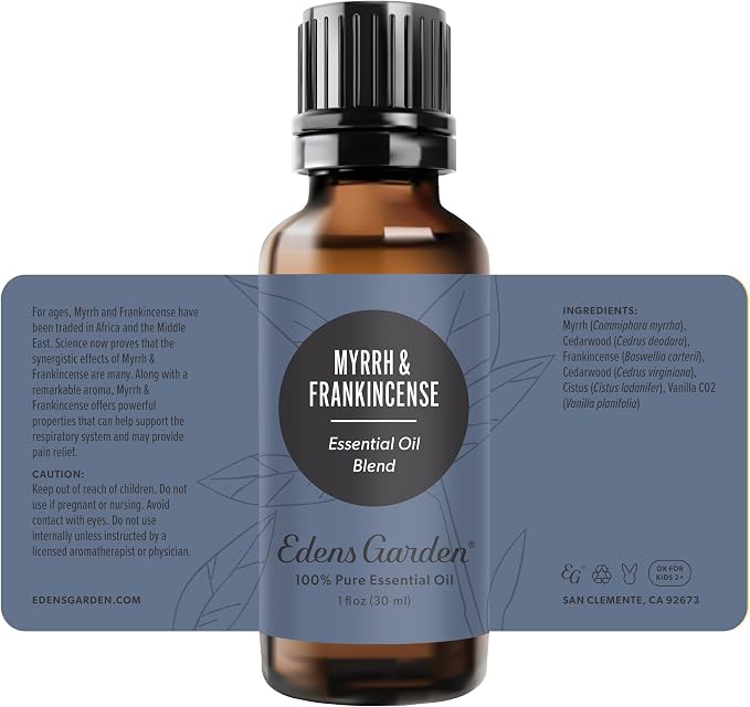 Edens Garden Myrrh & Frankincense Essential Oil Blend- 100% Pure Premium Grade, Undiluted, Natural, Therapeutic, Aromatherapy, The Best for Skin, Face, Kid Safe 30 ml (1 fl oz)