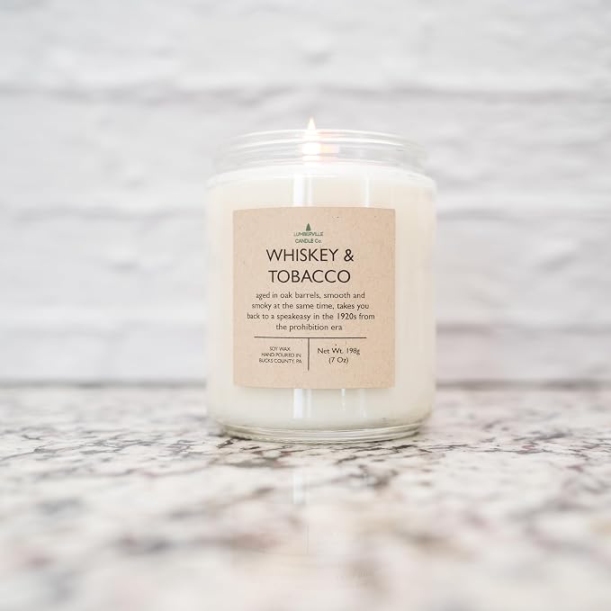 Handmade | Soy Candle (Whiskey & Tobacco, 8 oz.)