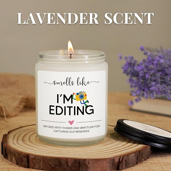 Photographer Gifts for Women Men, Photographer Thank You Gift Christmas Birthday Gift for Photographers, Camera Lovers-Photography Accessories, Photography Lover Gifts Ideas, Lavender Scent Candles