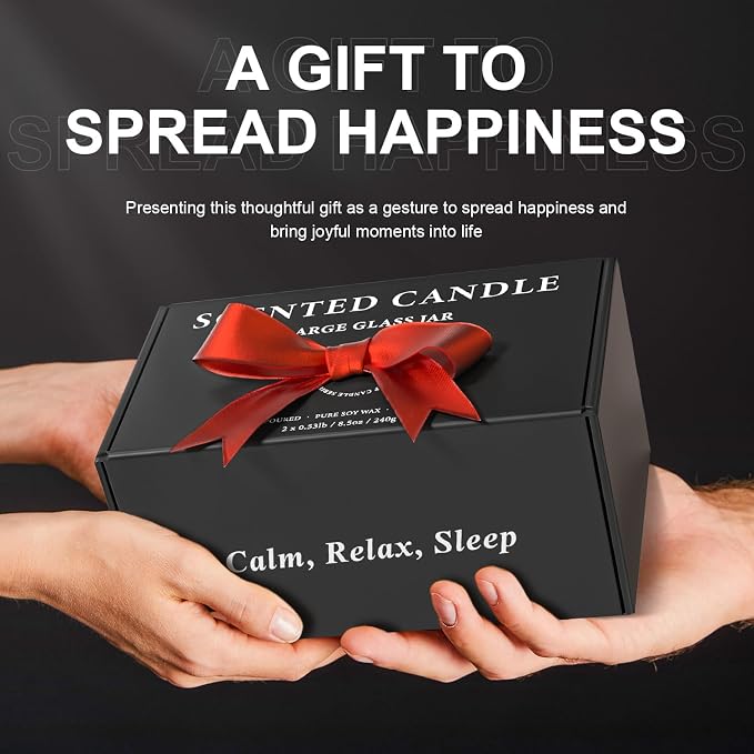 Scented Candles for Men, BOYUJK Candles for Home Scented, Candle Set for Stress Relief and Promote Sleep, Birthday Gifts for Men (1.1lb, 480g)