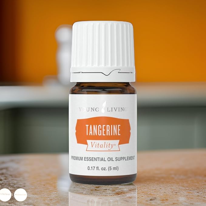 Young Living - Tangerine Vitality Essential Oil 5 ml | Contains Antioxidants | Immune Support & Dietary Supplement | Sweet Citrus Flavor Enhancer for Foods & Beverages