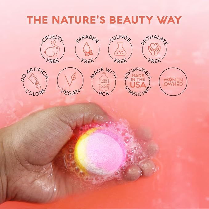 Nature's Beauty Dreamsicle Bath Bomb Gift Set Multi-Pack - Orange Blossom, Lemon Zest & Honey Nectar Scent Made w/Orange Peel Extract, Coconut Oil + Vitamin E, 17.5 oz |10 ct ea (2 Pack)