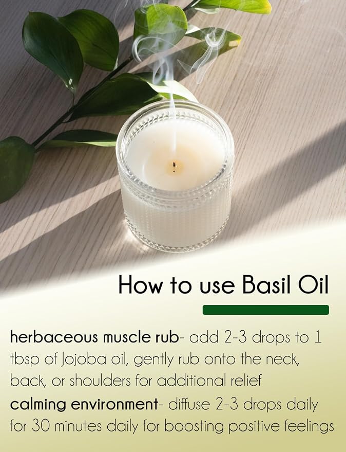 Basil Essential Oil - 1 Gallon - Plastic Jug - 100% Pure & Uncut - GreenHealth