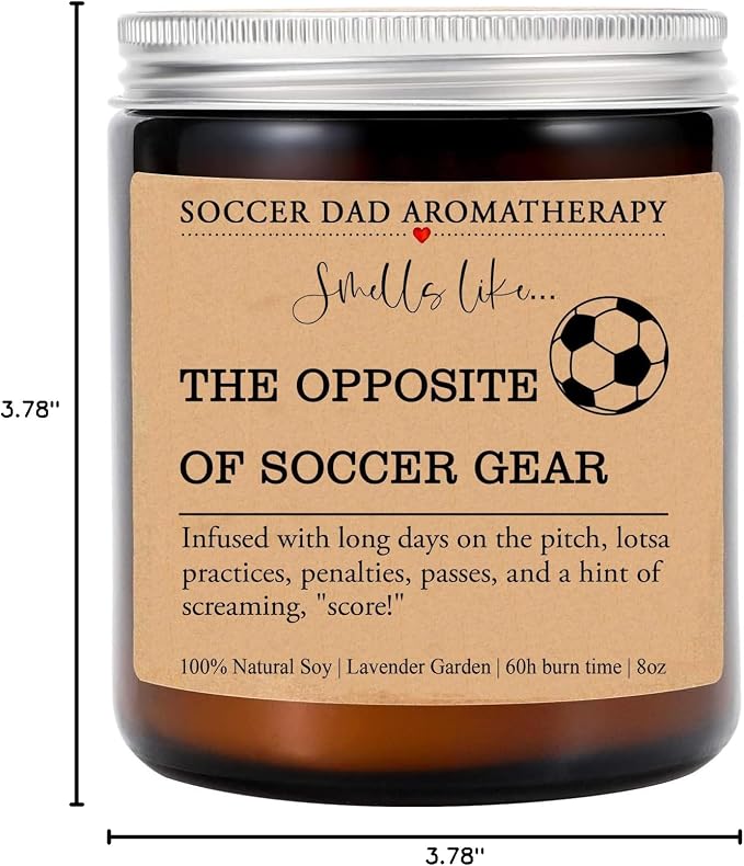 Soccer Dad Candle, Father's Day Present, Birthday Gift for Soccer Team Dad, Appreciation Candle