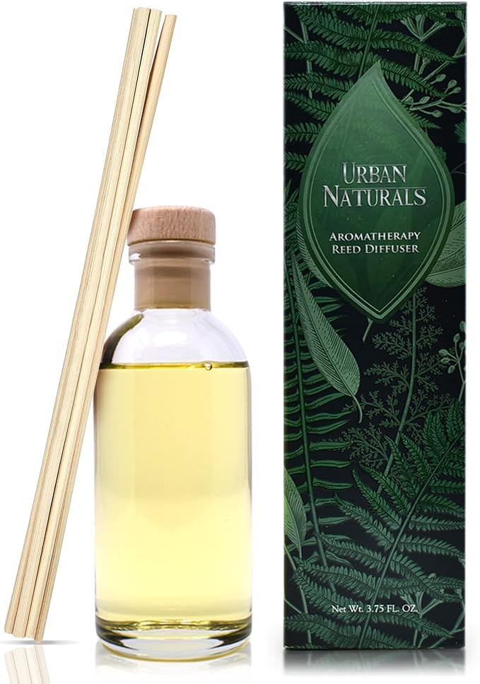 Urban Naturals Vanilla Lime Reed Diffuser Set | Made with Essential Oils | Zesty Lime, Sweet Cane Sugar, Creamy Vanilla & Tonka Bean | Made in the USA
