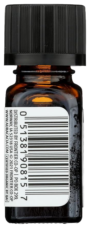 Aura Cacia Organic Lemongrass Essential Oil, GC/MS Tested for Purity, 7.4ml, 0.25 Fl Oz
