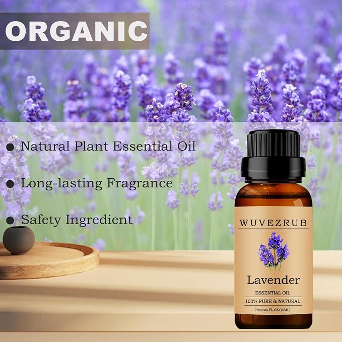 Lavender Essential Oil 10ML - 100% Pure and Natural for Aromatherapy Diffuser - 0.33 Fl Oz