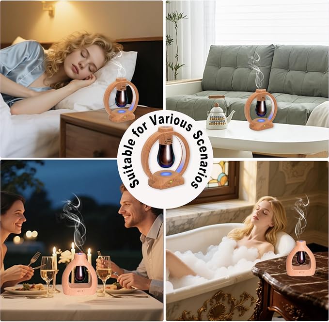 Empty Diffuser Bottle for Essential Oil 20ml Refilling, 2 Empty Bottles & 18Filter Cottons & 1Mini Funnel Fit Waterless Aroma Diffuser