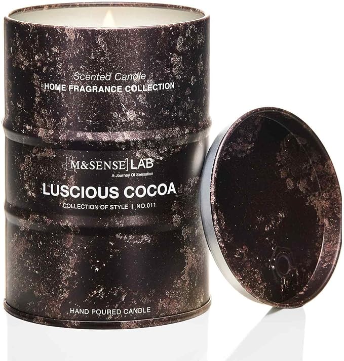 M&SENSE Luscious Cocoa Scented Candles,11.3OZ | Christmas Decor, Natural Non Toxic, Aromatherapy for Stress Relief Meditation, 11.3oz, 70 Hour Burn Time