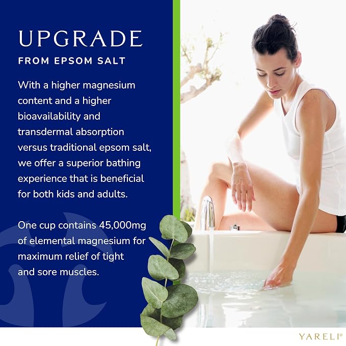 Yareli Magnesium Flakes Dead Sea Bath Soak, 5lb Eucalyptus