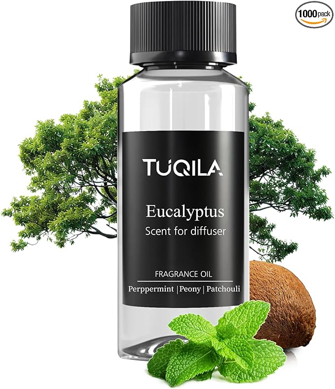 Eucalyptus Mint Revive Diffuser Scent Oil 120ML Purifying Bergamot & Patchouli for Waterless Diffusers, Spa-Grade Breathe Easy Aromatherapy for Home and Welness