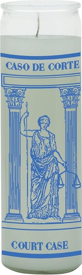 Indio 7DAY Candle-Court CASE WHT:Candle 7 Day Court Case White