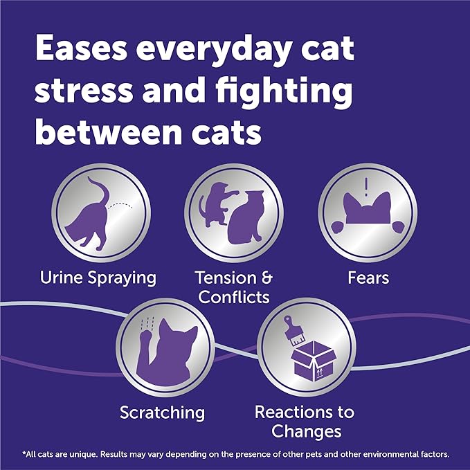 FELIWAY Optimum Cat Calming Diffuser Kit – Advanced Support to Help Reduce Urine Spraying, Scratching, Fighting and Hiding due to Stress – 30‑Day All in One Cat Pheromone Plug In Diffuser