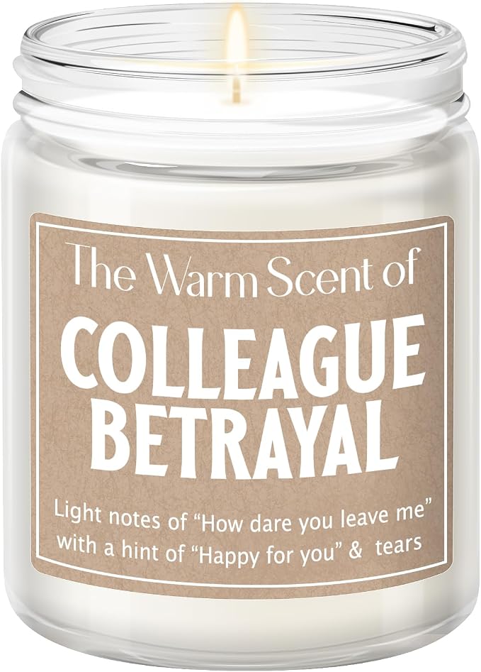 Funny Going Away Gift for Coworker - Funny Farewell Candle - Retirement & New Job Gifts for Women, White Eelephant Gifts - Lavender Scented Candle