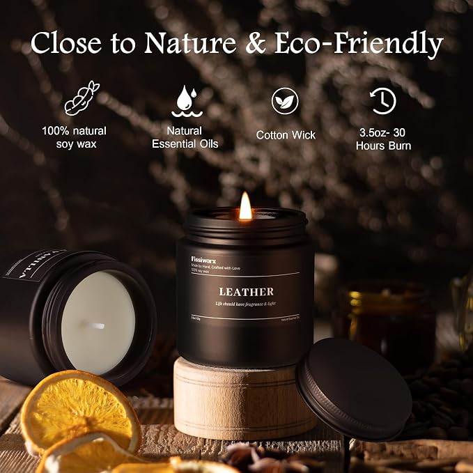 9 Pack Scented Candles Set Gifts for Men, Aromatherapy Candle Set with Scents （SAGE & Citrus/Grapefruit/Amber）- Gift for Dad, Boyfriend, Birthday, Father’s Day, Anniversary