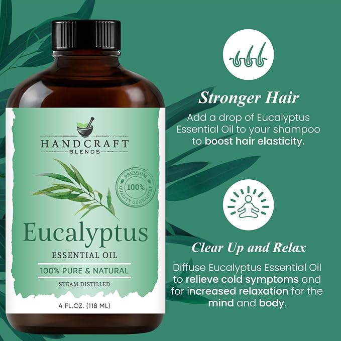 Handcraft Blends Purify & Refresh Set: Eucalyptus and Tea Tree Essential Oils – (2 x 4 Fl Oz) – 100% Pure & Natural – for Diffuser, Aromatherapy, and DIY Projects