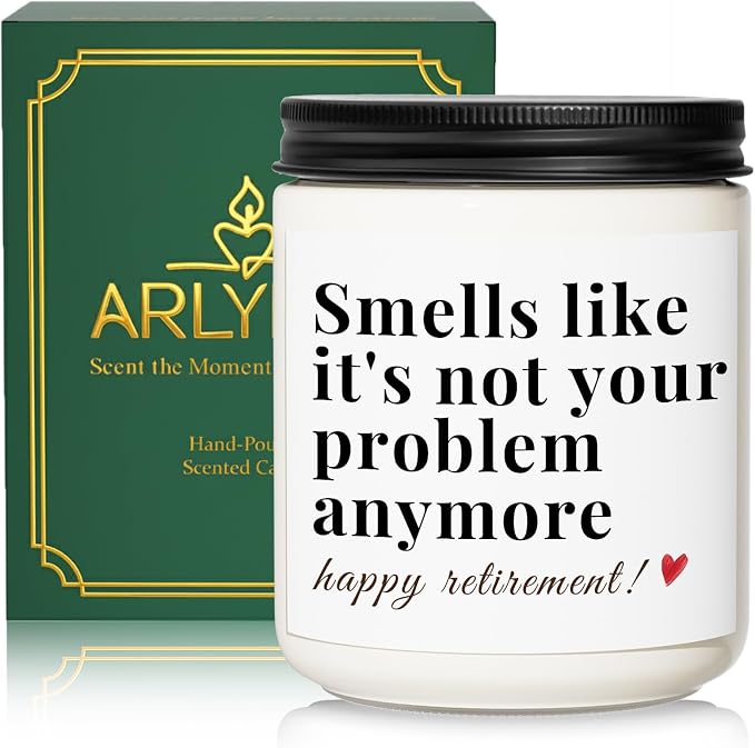 Retirement Gift for Woman, Men, Funny Retired Candle, Happy Farewell Party Decorations 2026, Best Retirement Gifts for Women, Men, Friends, Coworker, Teacher, Boss, Nurse, Colleague, Staff