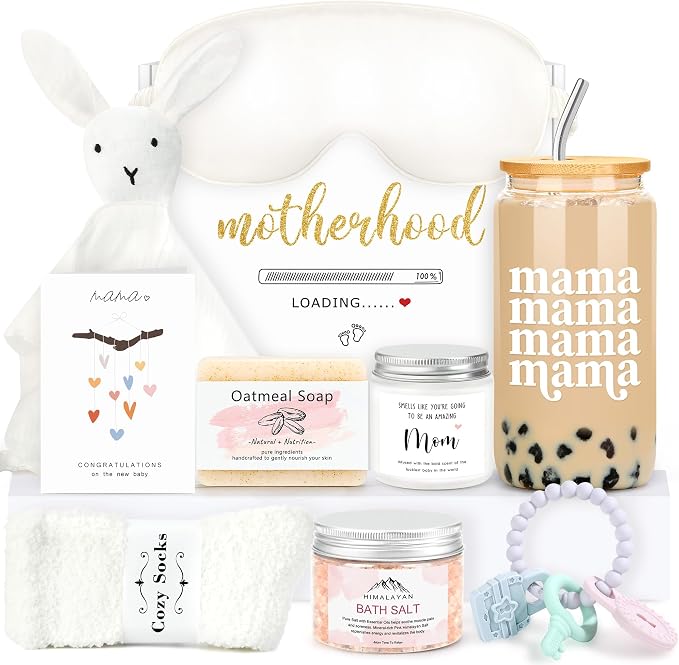 New Mom Care Package After Baby New Mom Gift Basket for Women After Birth Postpartum Gifts for Expecting Moms Baby Shower Gifts for Mommy To Be Cool Presents for Mother To Be First Time Moms Gift Set