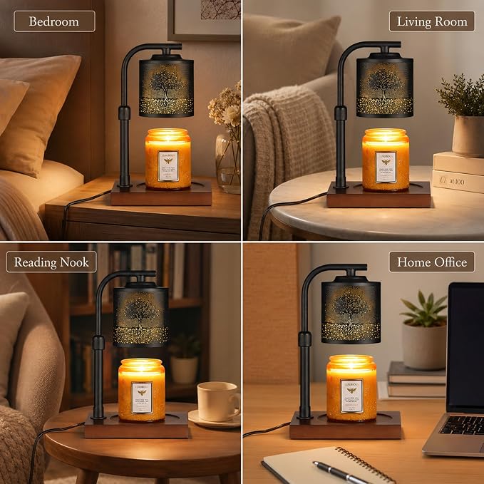 mocosa Candle Warmer Lamp with Adjustable Height Dimmable for New Home Decor Electric Candle Warmer for Jar Candles Birthday Gifts for Women Mom(Tree)