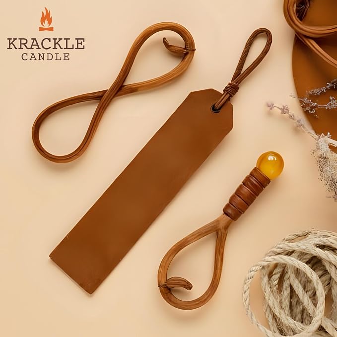 Krackle Candle | Cowboy Musk | 16 oz Scented Candle with Natural Crackling Wooden Wick | Poured in the USA | Tuberose, Winterberry & Spiced Orange Fragrance
