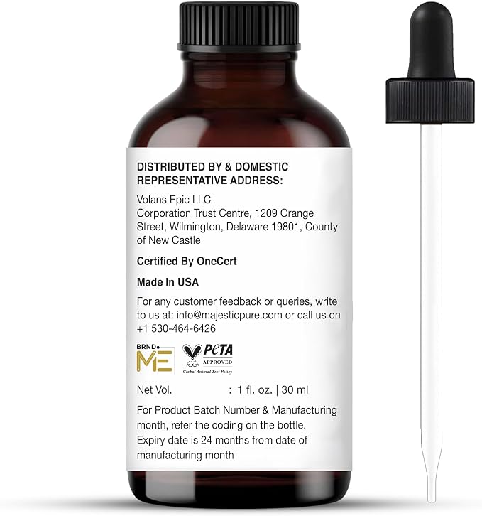Majestic Pure Organic Frankincense Essential Oil with Glass Dropper - 1 Fl Oz - 100% Pure and Natural Frankincense Oil - Premium Grade Essential Oils for Diffuser, Aromatherapy, Soap and Candle Making