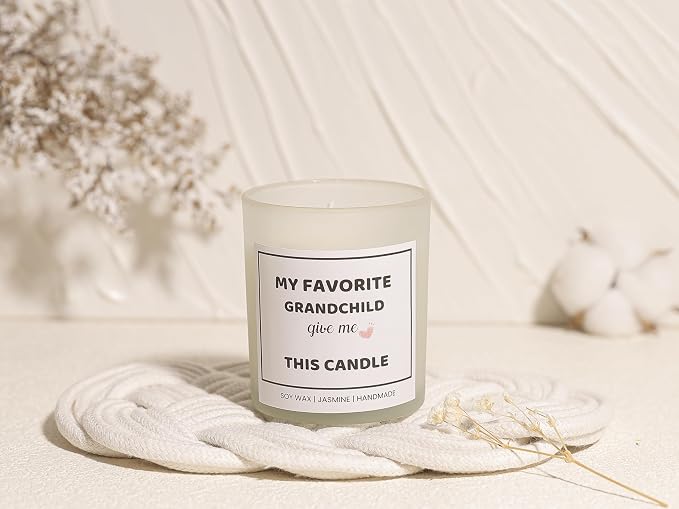 Gifts for Grandma Grandpa from Granddaughter or Grandson，Gifts for Grandma, Best grandmather Gift, Mother Day Gift, Birthday Present, Jasmine Candles