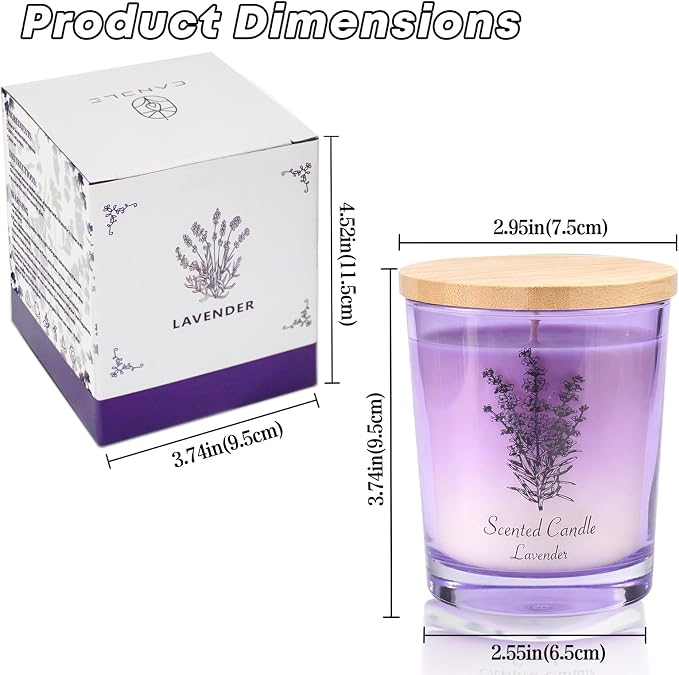 Mothers Day Gifts, Lavender Soy Candle for Women, Mothers Day Candles from Daughter Son, Anniversary Couple Gifts, Home Scented Aromatherapy Candle