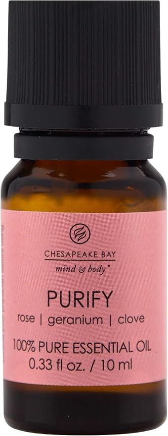 Chesapeake Bay Candle 100% Pure Essential Diffuser Oil, 10ml, Purify (Rose Geranium Clove)